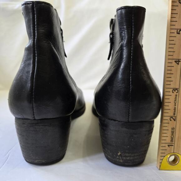 Clarks Womens Maypearl Fawn Booties Size 6.5 Black Leather Ankle Boot - Picture 9 of 12